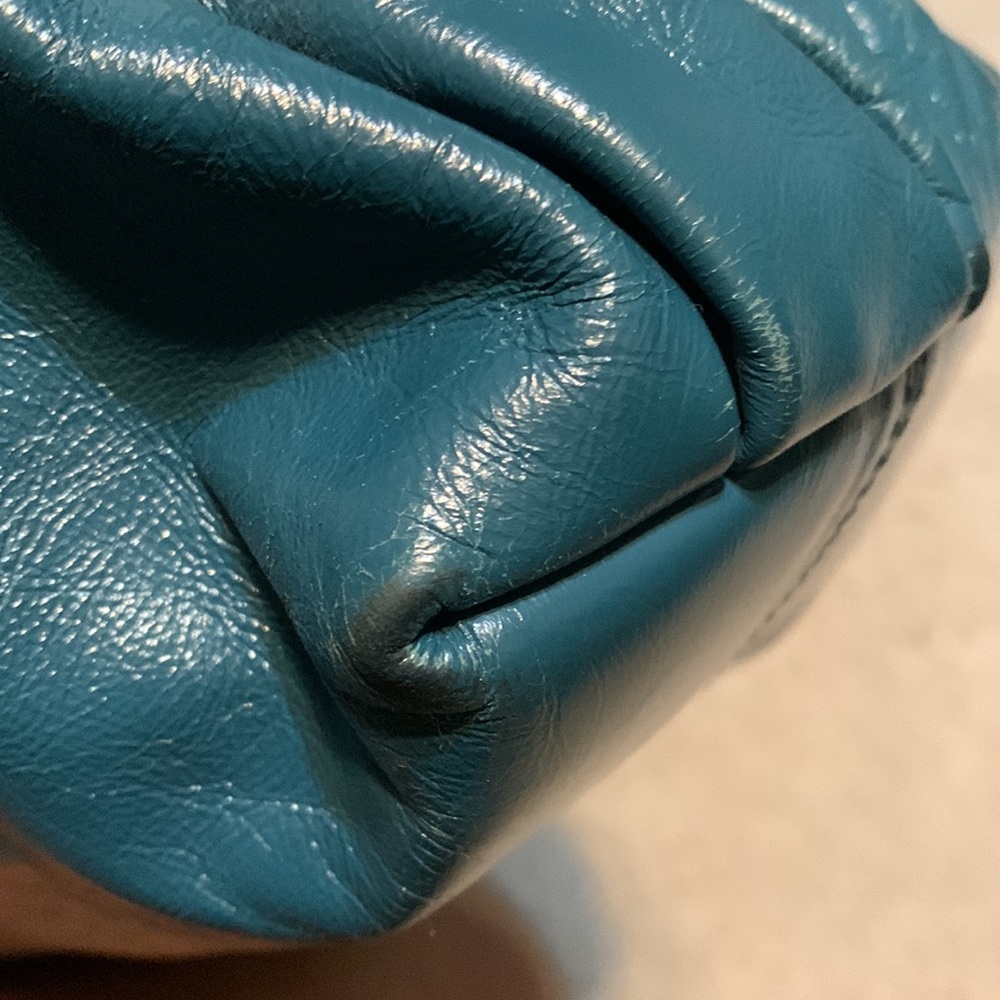 Large Marc Jacobs - Teal Color Leather Purse Hand/Shoulder Bag - Picture 9 of 15